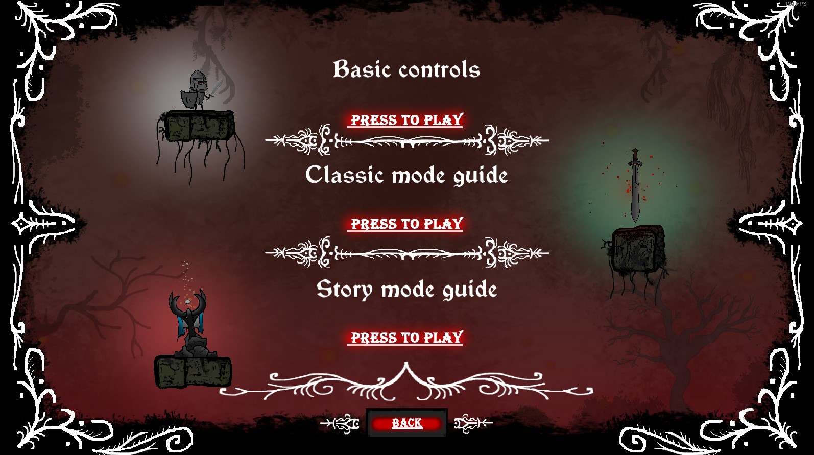 Ilustrace hry - tutoriál menu